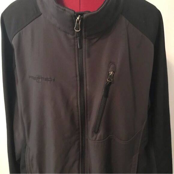 Free Tech Jacket Men Size 2XL Grey Long Sleeve Front Zipper Pockets Fleece - Picture 7 of 10